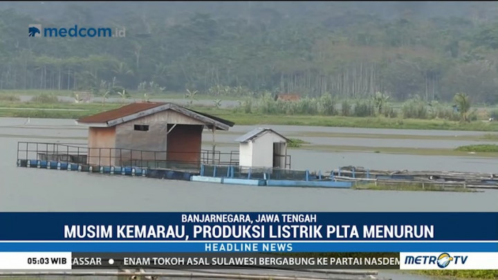 Produksi Listrik PLTA Mrica Menurun Akibat Kemarau