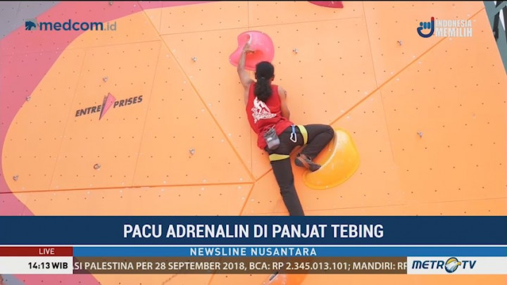 Pacu Adrenalin di Panjat Tebing