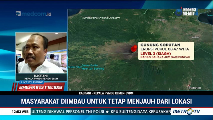 Gunung Soputan Berstatus Siaga, Masyarakat Diminta Waspada