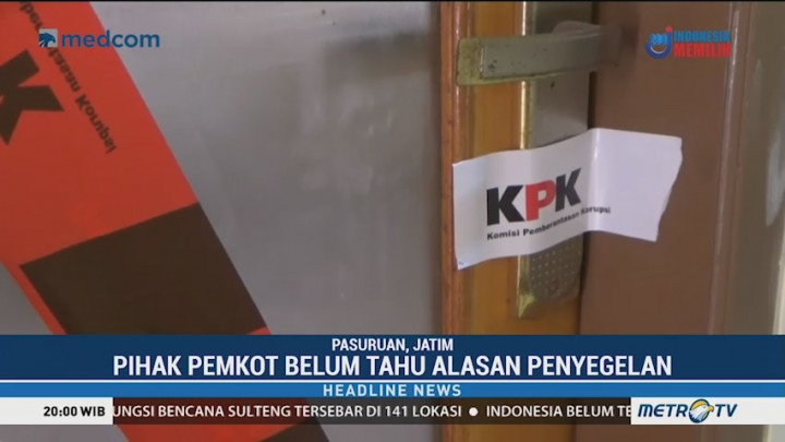 KPK Segel Empat Ruangan di Kantor Pemkot Pasuruan