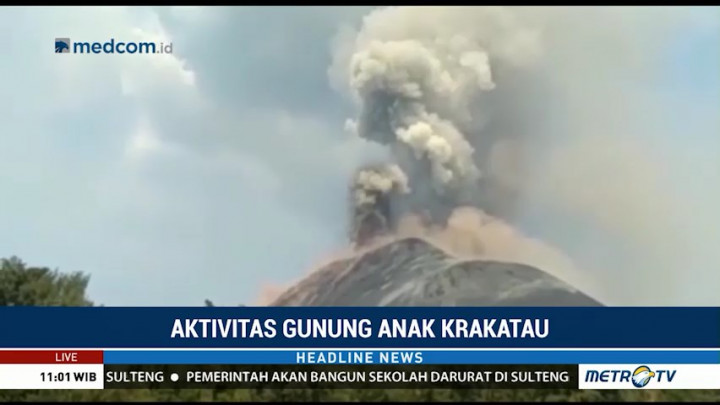 Gunung Anak Krakatau Semakin Tinggi