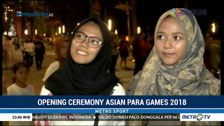 Warga Takjub dengan Pembukaan Asian Para Games 2018
