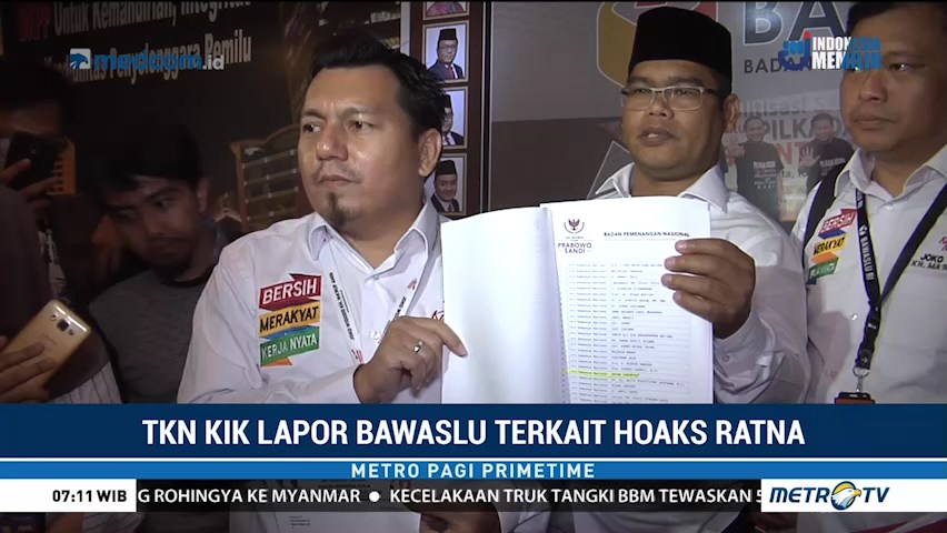 Tim Kampanye Jokowi Lapor Bawaslu soal Hoaks Ratna Sarumpaet