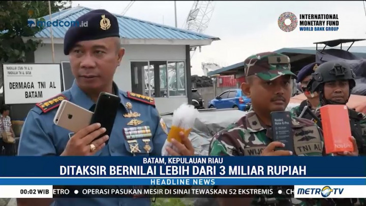TNI AL Batam Gagalkan Penyelundupan Ribuan HP