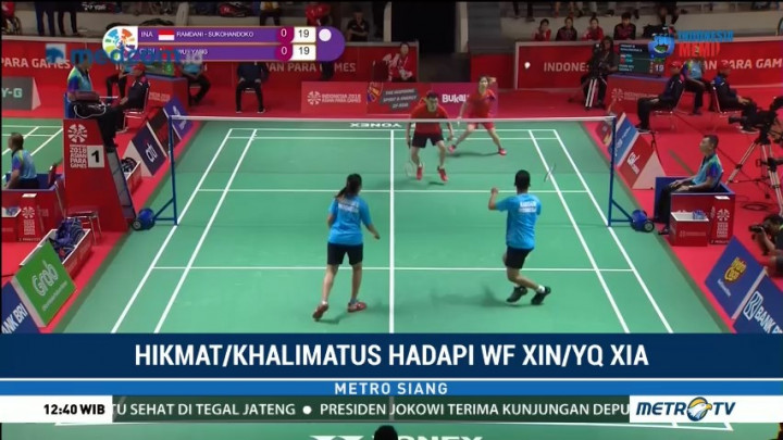 Hikmat/Khalimatus Taklukkan Ganda Campuran Tiongkok