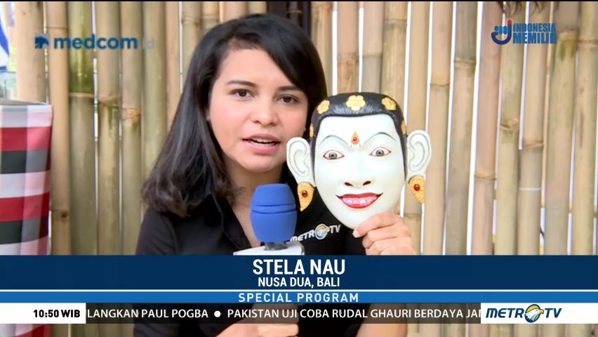 Topeng Barong Bali Dipamerkan di Paviliun Indonesia