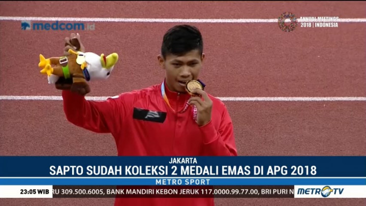 Pelari Sapto Yogo Purnomo Koleksi Emas Kedua di APG 2018