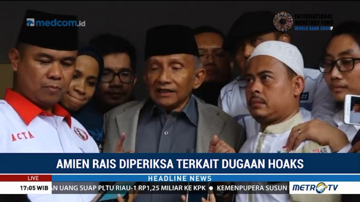 Selesai Diperiksa, Amien Rais: Pertanyaan Penyidik Tidak Menjebak