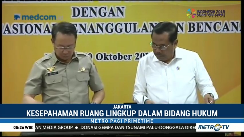 Kejagung-BNPB Teken MoU soal Penanganan Bencana
