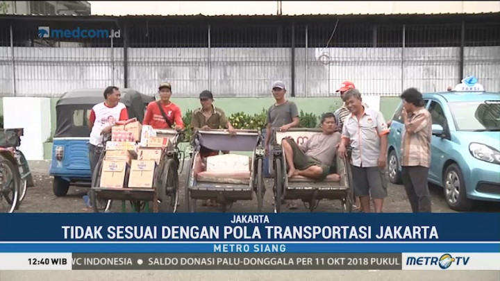 Pengamat: Becak Tak Sesuai dengan Pola Transportasi Jakarta
