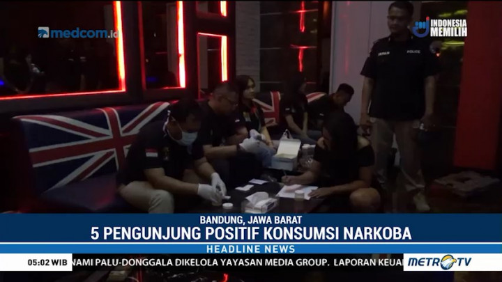 Razia Narkoba di Bandung, Lima Orang Diamankan