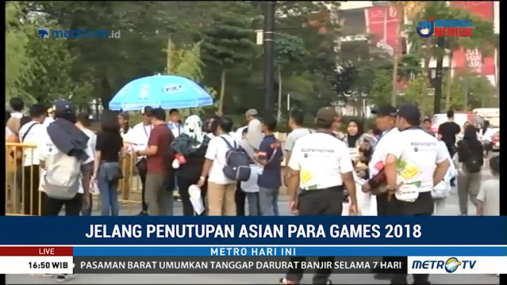 Suasana Jelang Upacara Penutupan Asian Para Games 2018