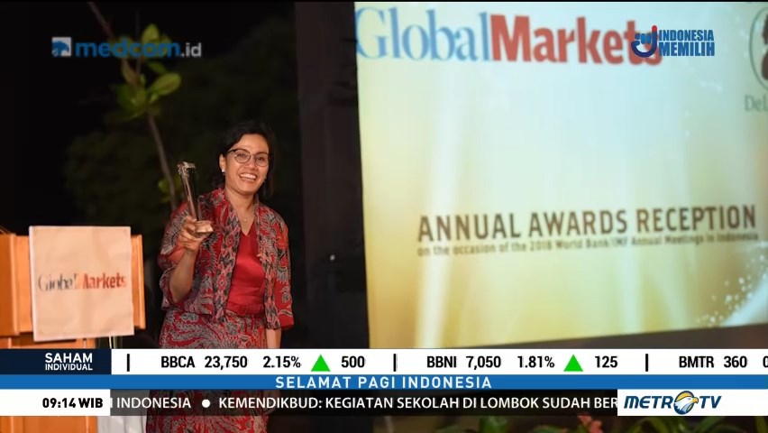 Sri Mulyani Menkeu Terbaik se-Asia Pasifik