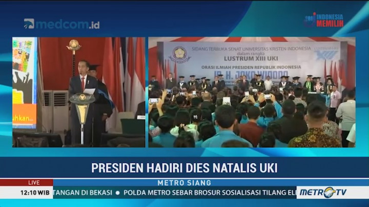 Presiden Jokowi Hadiri Sidang Terbuka Dies Natalis UKI ke-65