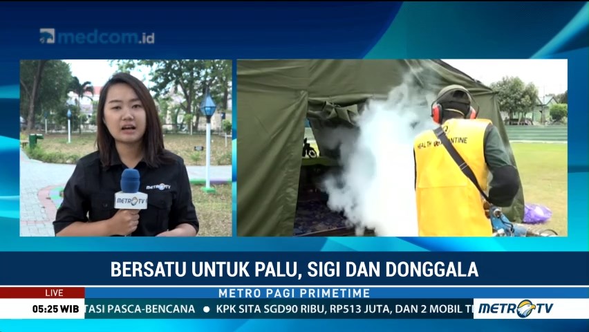 Pengasapan Dilakukan di Pengungsian Korban Gempa Sulteng