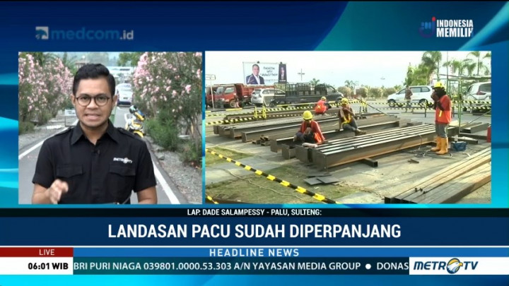 Begini Progres Perbaikan Bandara Palu