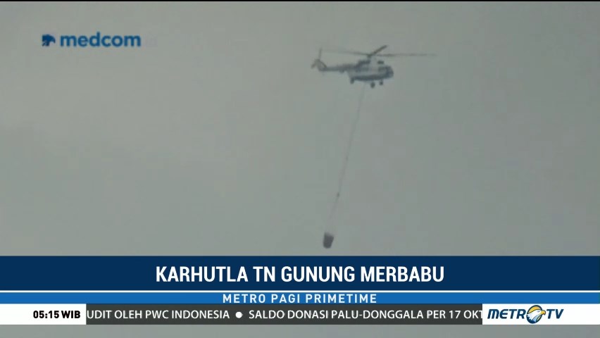 Operasi <i>Water Bombing</i> di Gunung Merbabu Terkendala Cuaca