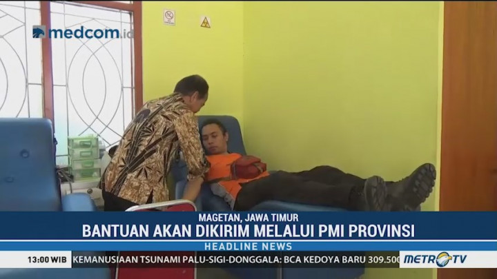 PMI Magetan Siapkan Puluhan Kantong Darah untuk Korban Gempa