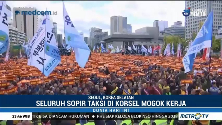 Puluhan Ribu Sopir Taksi di Korsel Mogok Kerja