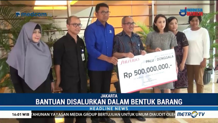 Shiseido Salurkan Dana Rp500 Juta untuk Palu