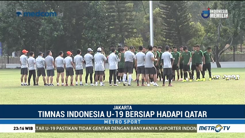 Timnas Indonesia U-19 Bersiap Hadapi Qatar
