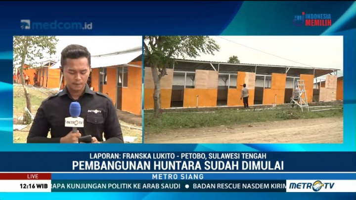 Huntara Bagi Korban Bencana Sulteng Mulai Dibangun