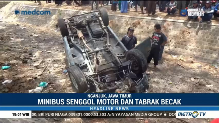 Kecelakaan Beruntun di Nganjuk, 2 Tewas