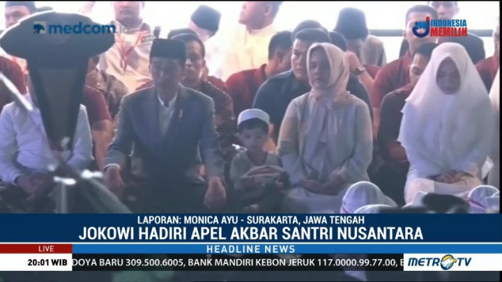 Jokowi Hadiri Apel Akbar Santri Nusantara