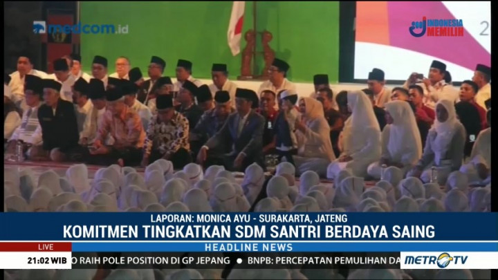 Jokowi Tegaskan Komitmen Beri Perhatian kepada Pesantren dan Santri