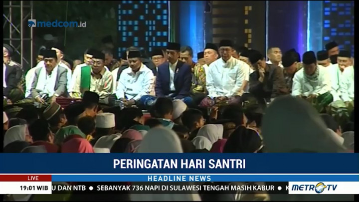 Jokowi Hadiri Peringatan Hari Santri di Bandung