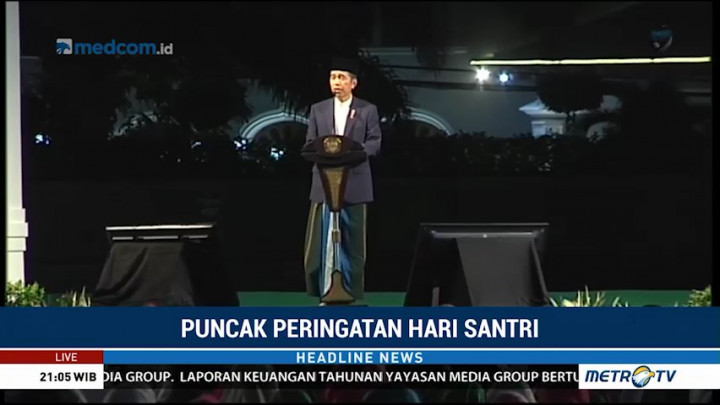 Jokowi Imbau Santri Junjung Tinggi Perdamaian