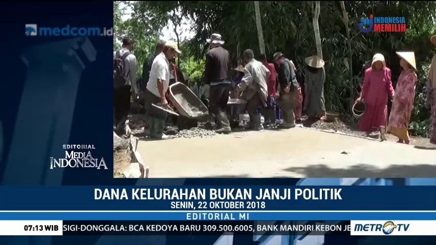 Dana Kelurahan bukan Janji Politik