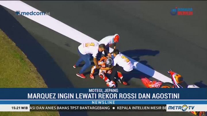 Marquez Alami Insiden Saat Rayakan Juara