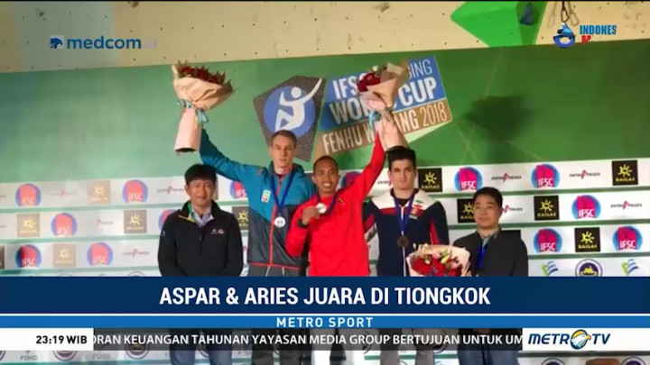 Dua Atlet RI Juarai Piala Dunia Panjat Tebing 2018