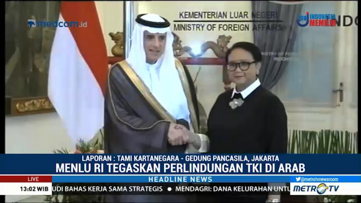 Retno Marsudi Terima Kunjungan Menlu Arab Saudi di Gedung Pancasila