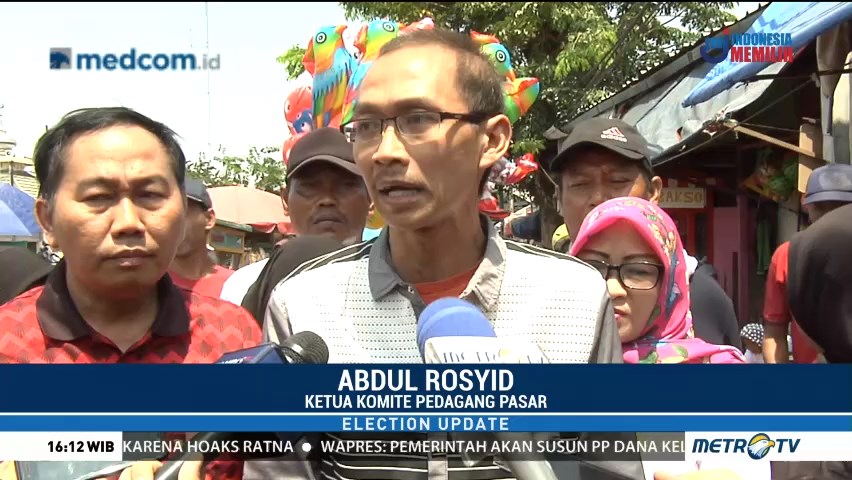 Pedagang Pasar Merasa Jadi 'Alat' Politik Sandi