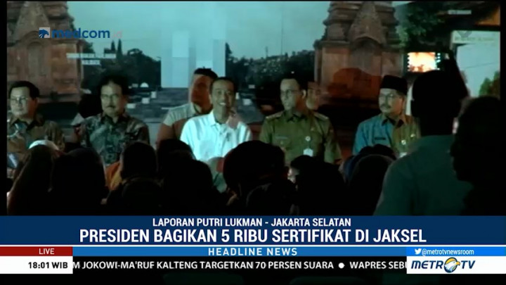 Jokowi Bagikan 5 Ribu Sertifikat Tanah di Jaksel