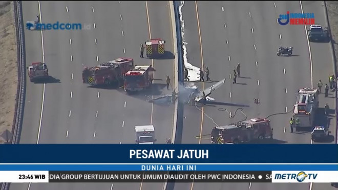 Pesawat Latih Antik Jenis AT-6 Jatuh di California