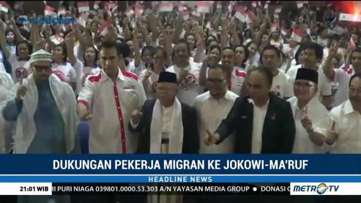 Ribuan Pekerja Migran Dukung Jokowi-Ma'ruf di Pilpres 2019
