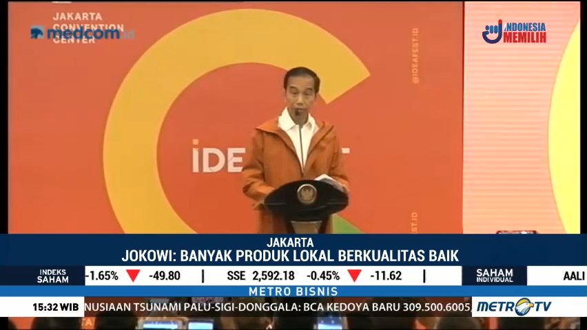 Jokowi Tampil dengan Parka Buatan Lokal di Pembukaan Ideafest 2018