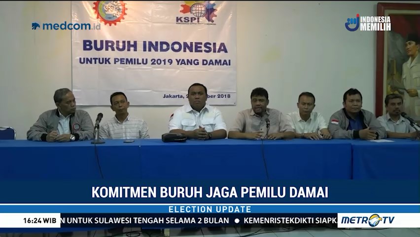 Komitmen Buruh Jaga Pemilu Damai