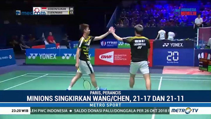 <i>Minions</i> Melaju ke Semifinal Prancis Terbuka