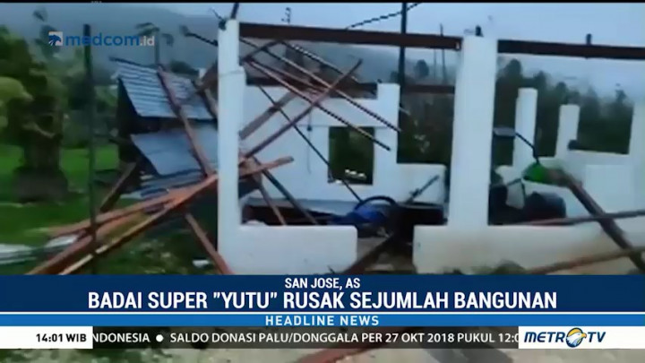 Sejumlah Bangunan di Pasifik AS Rusak Akibat Badai Topan Yutu