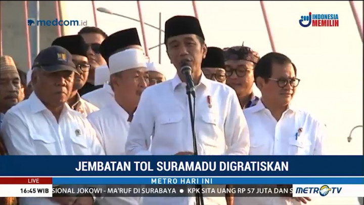 Tol Suramadu Digratiskan, Jokowi Ingin Tingkatkan Gairah Investasi di Madura