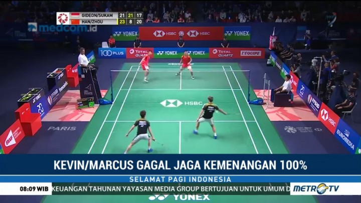 Kevin/Marcus Gagal Juarai Prancis Terbuka 2018