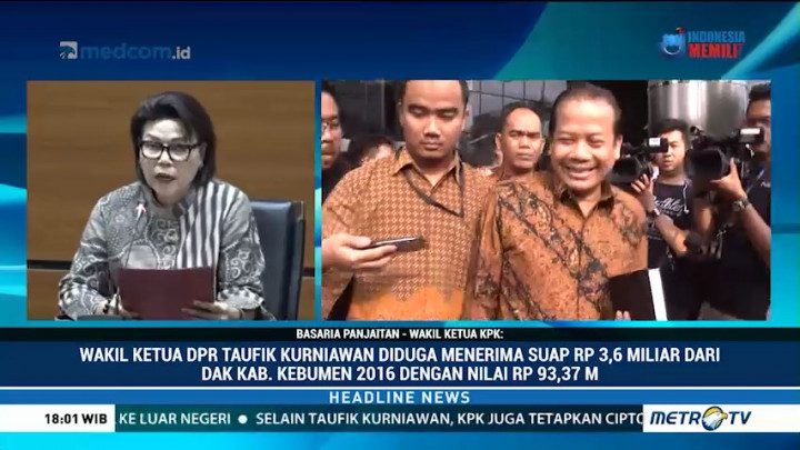 KPK Tetapkan Taufik Kurniawan Sebagai Tersangka
