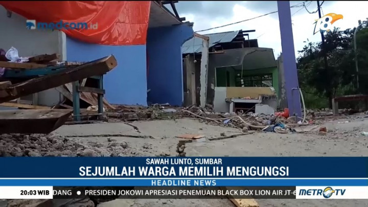 16 Rumah Rusak Akibat Tanah Bergerak di Sawahlunto