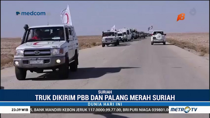 78 Truk Dikirim PBB untuk Membantu Suriah
