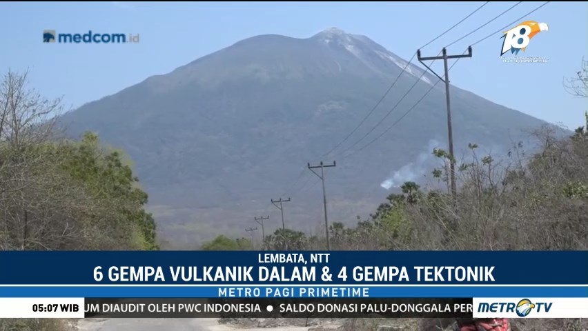 Aktivitas Kegempaan Gunung Ile Lewotolok Kembali Meningkat