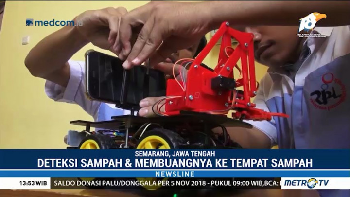 Siswa SMK di Semarang Ciptakan Robot Pembersih Sampah